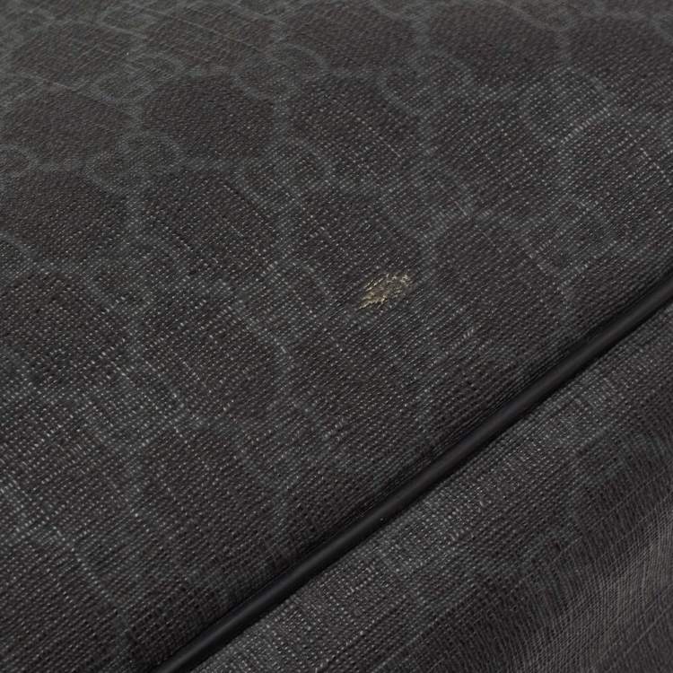 Pre Owned Gucci Black GG Coated Canvas Flap Messenger Bag