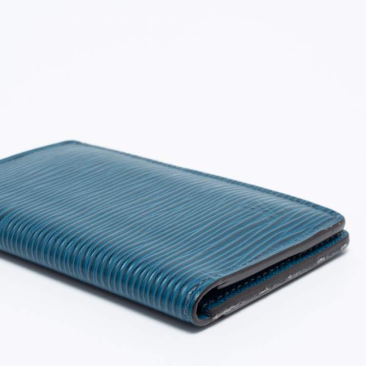 Pre Owned Louis Vuitton Cyan Epi Leather Pocket Organizer