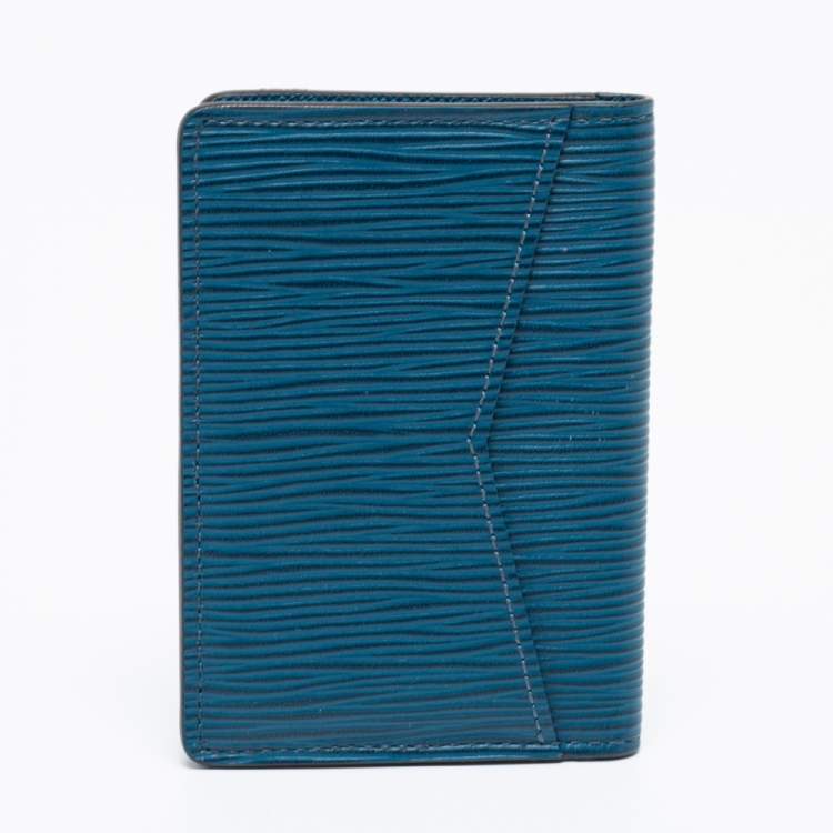 Pre Owned Louis Vuitton Cyan Epi Leather Pocket Organizer