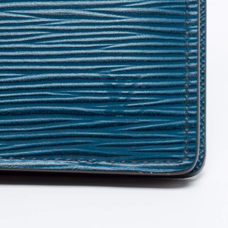 Pre Owned Louis Vuitton Cyan Epi Leather Pocket Organizer