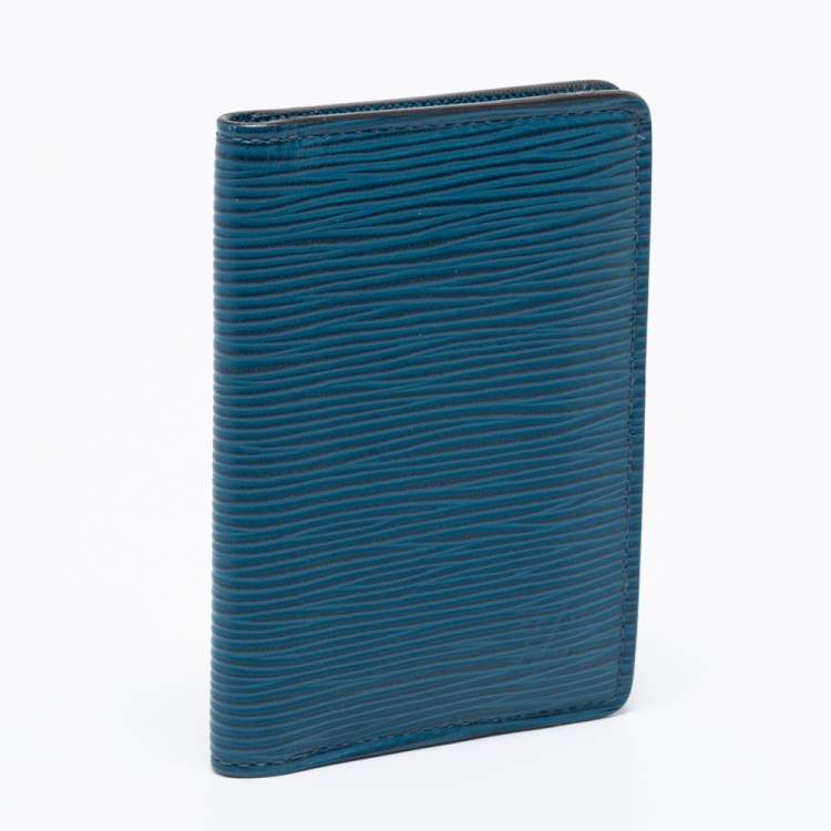 Pre Owned Louis Vuitton Cyan Epi Leather Pocket Organizer