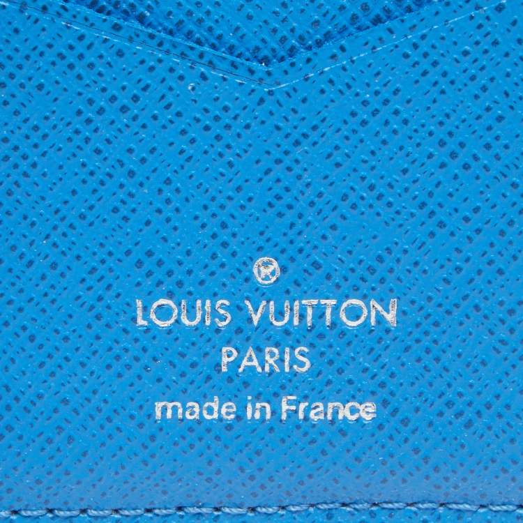 Pre Owned Louis Vuitton Blue Damier Graphite Giant Canvas Pocket Organiser
