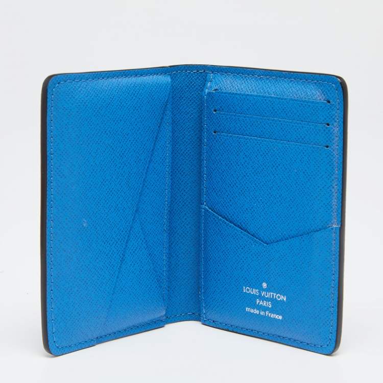 Pre Owned Louis Vuitton Blue Damier Graphite Giant Canvas Pocket Organiser