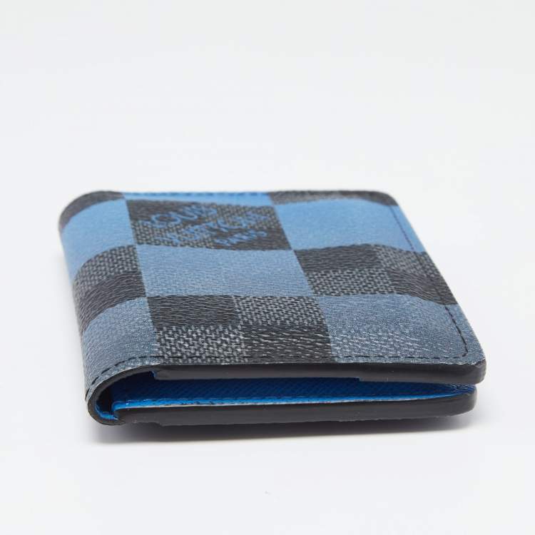 Pre Owned Louis Vuitton Blue Damier Graphite Giant Canvas Pocket Organiser