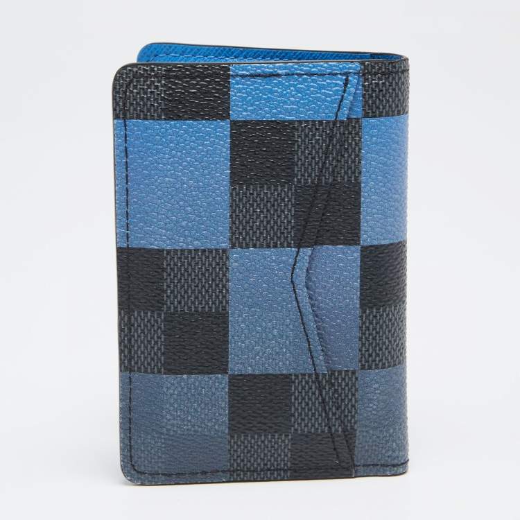 Pre Owned Louis Vuitton Blue Damier Graphite Giant Canvas Pocket Organiser