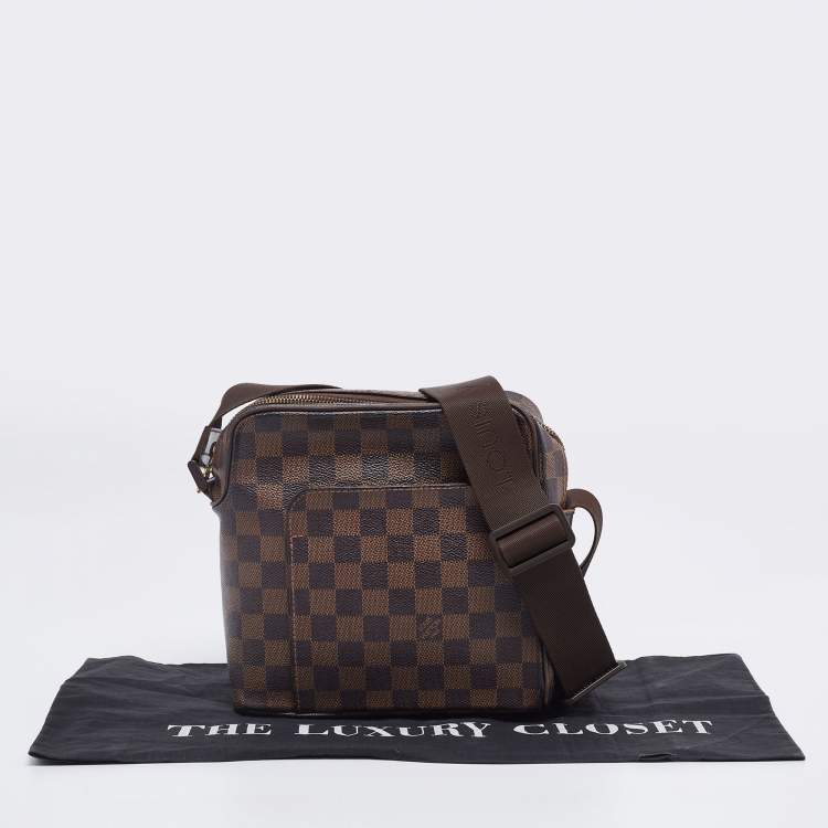 Pre Owned Louis Vuitton Damier Ebene Canvas Olav Messenger PM Bag