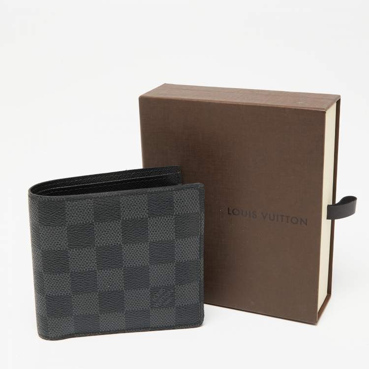 Pre Owned Louis Vuitton Damier Graphite Canvas Marco Wallet