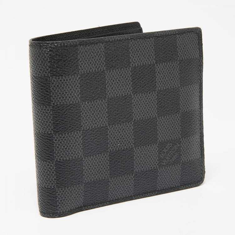 Pre Owned Louis Vuitton Damier Graphite Canvas Marco Wallet