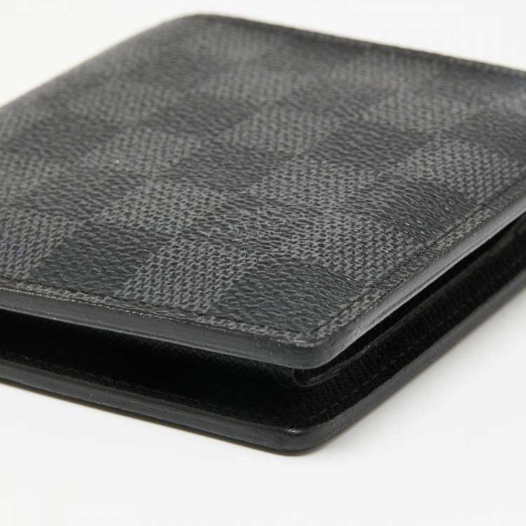 Pre Owned Louis Vuitton Damier Graphite Canvas Marco Wallet