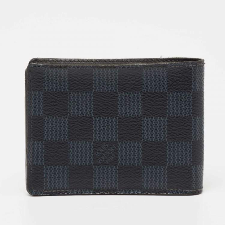 Pre Owned Louis Vuitton Damier Cobalt Canvas Multiple Wallet