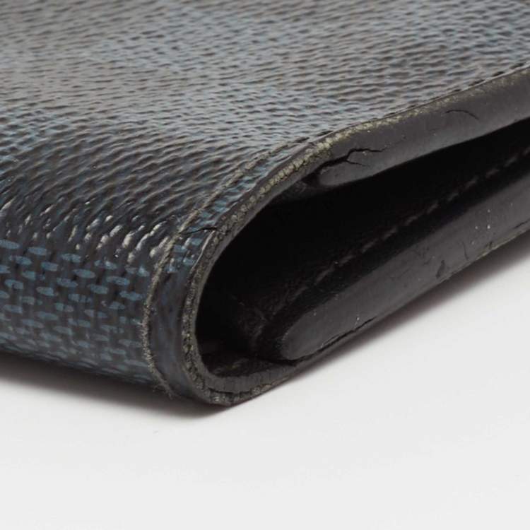 Pre Owned Louis Vuitton Damier Cobalt Canvas Multiple Wallet