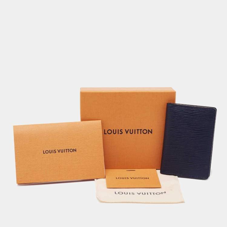 Pre Owned Louis Vuitton Navy Blue Epi Leather Pocket Organiser 