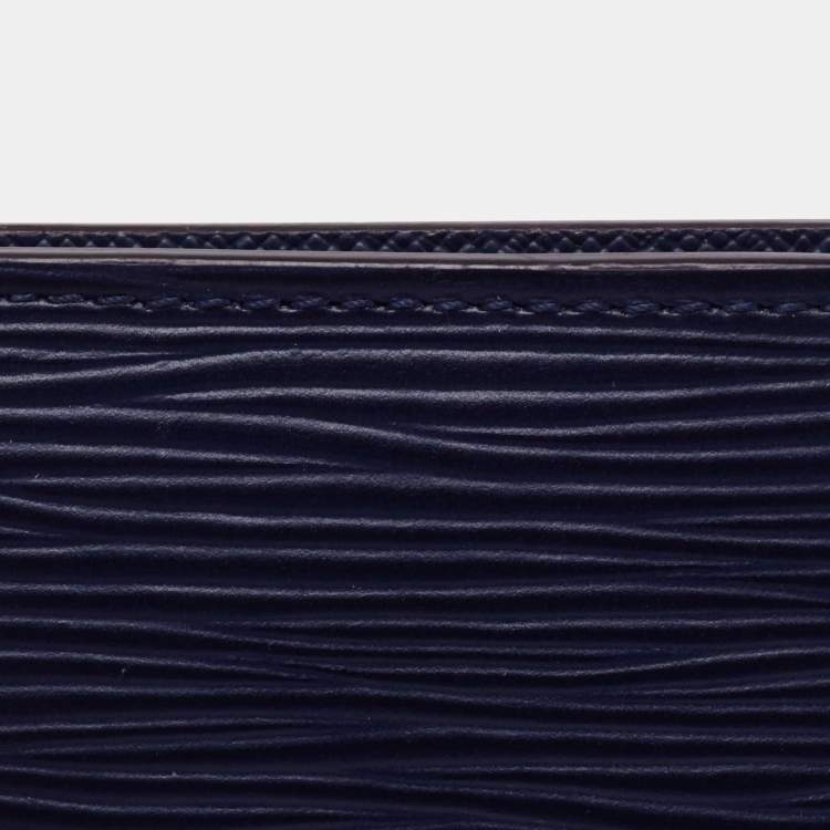 Pre Owned Louis Vuitton Navy Blue Epi Leather Pocket Organiser 