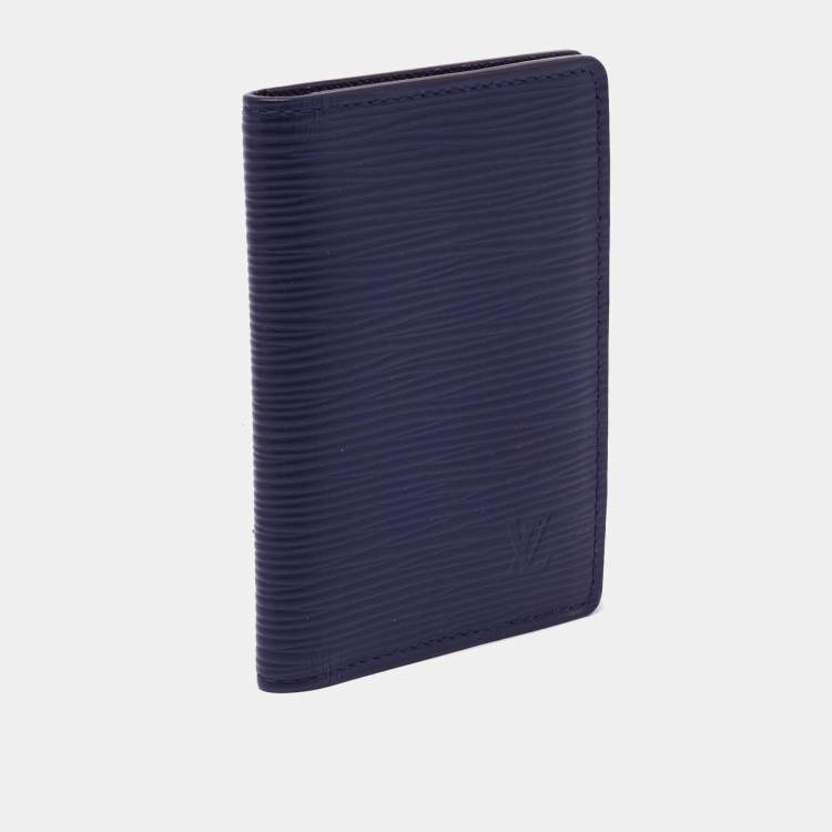 Pre Owned Louis Vuitton Navy Blue Epi Leather Pocket Organiser 