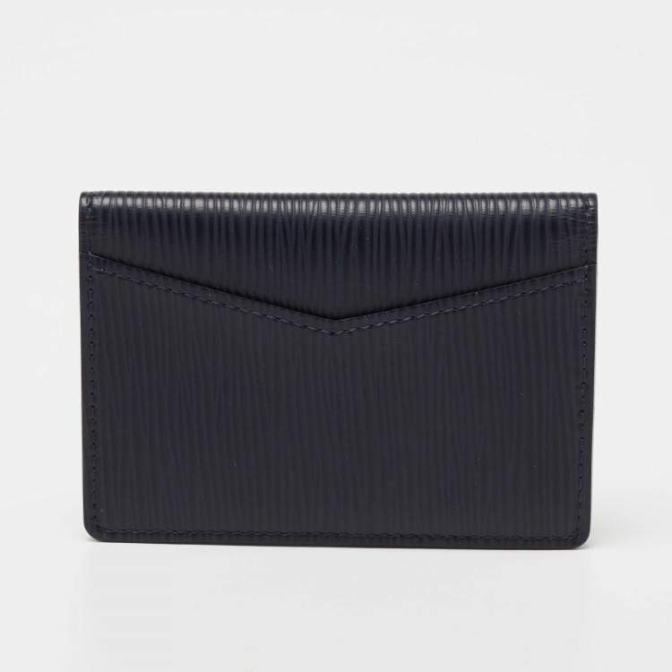 Pre Owned Louis Vuitton Navy Blue Epi Leather Pocket Organiser 