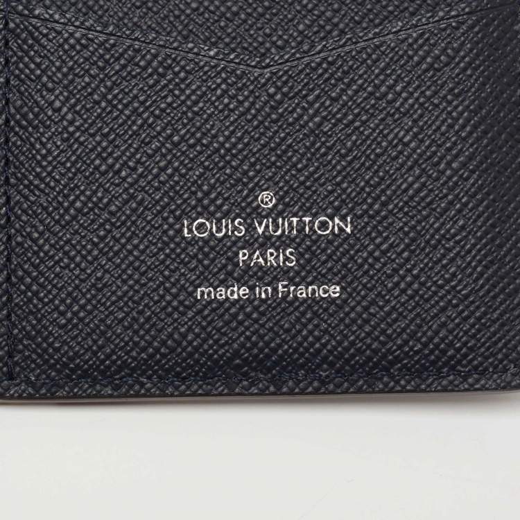 Pre Owned Louis Vuitton Navy Blue Epi Leather Pocket Organiser 