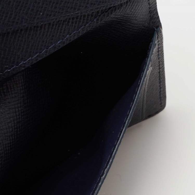 Pre Owned Louis Vuitton Navy Blue Epi Leather Pocket Organiser 