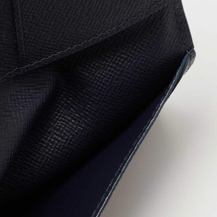 Pre Owned Louis Vuitton Navy Blue Epi Leather Pocket Organiser 