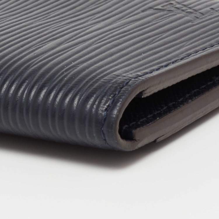 Pre Owned Louis Vuitton Navy Blue Epi Leather Pocket Organiser 