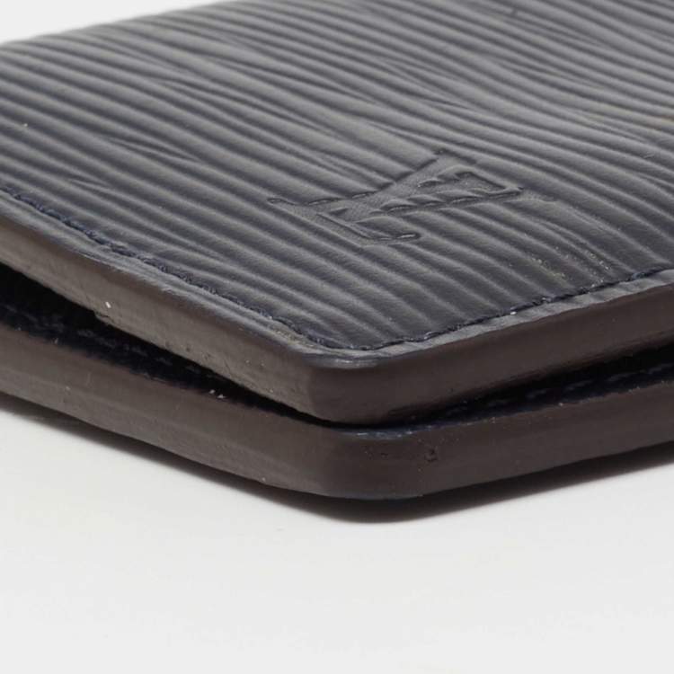 Pre Owned Louis Vuitton Navy Blue Epi Leather Pocket Organiser 