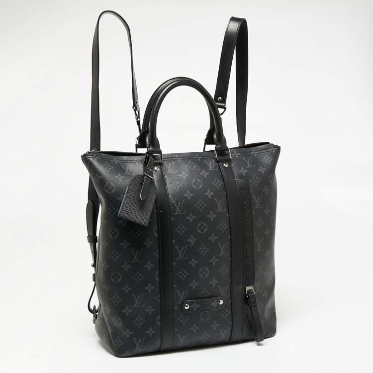 Pre Owned Louis Vuitton Monogram Eclipse Canvas Tote Backpack