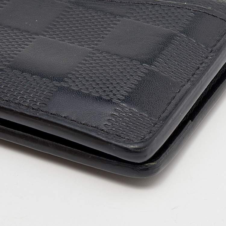 Pre Owned Louis Vuitton Black Damier Infini Leather Pocket Organizer