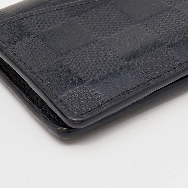 Pre Owned Louis Vuitton Black Damier Infini Leather Pocket Organizer