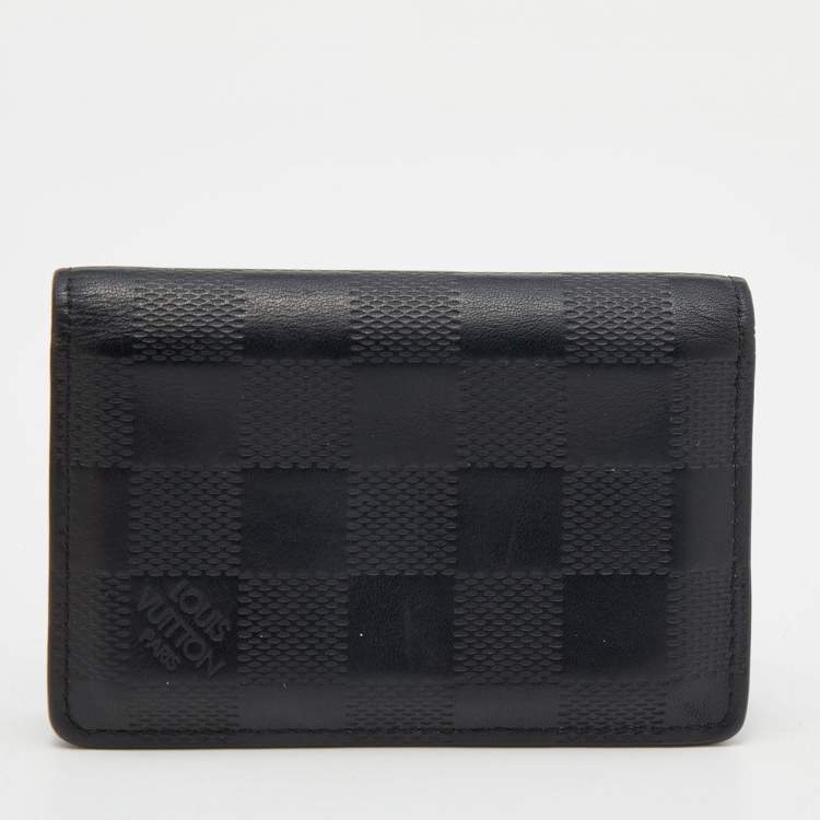 Black Taiga Leather Pocket Organizer Bifold Wallet