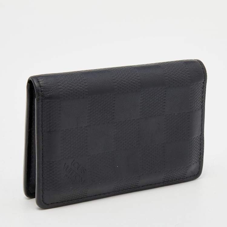 Pre Owned Louis Vuitton Black Damier Infini Leather Pocket Organizer