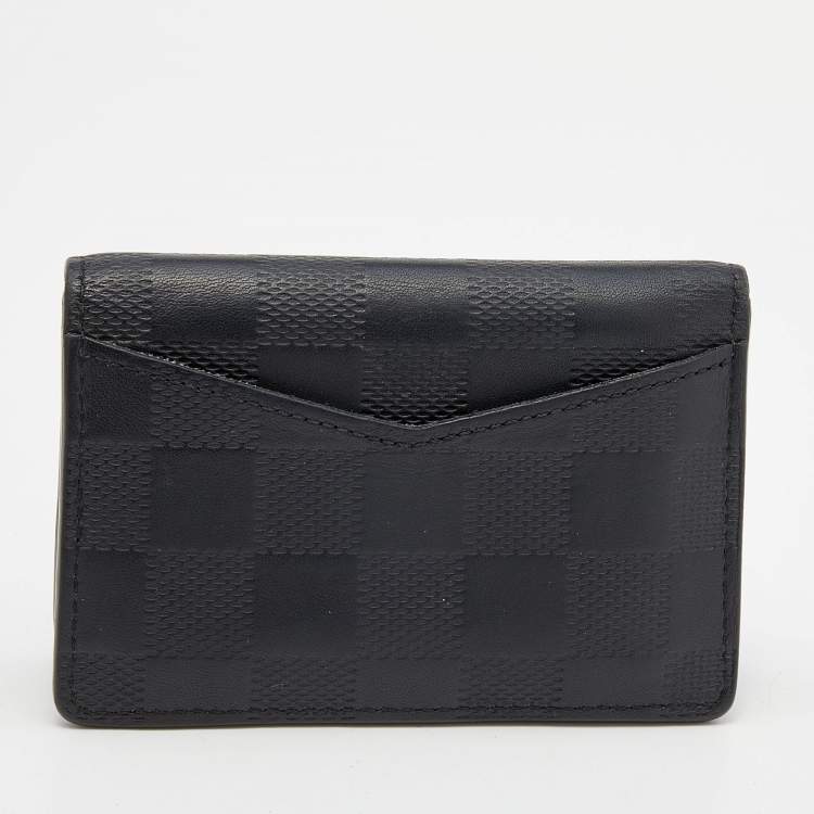 Pre Owned Louis Vuitton Black Damier Infini Leather Pocket Organizer