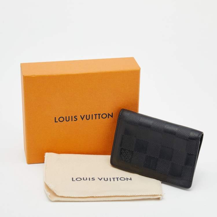 Pre Owned Louis Vuitton Black Damier Infini Leather Pocket Organizer