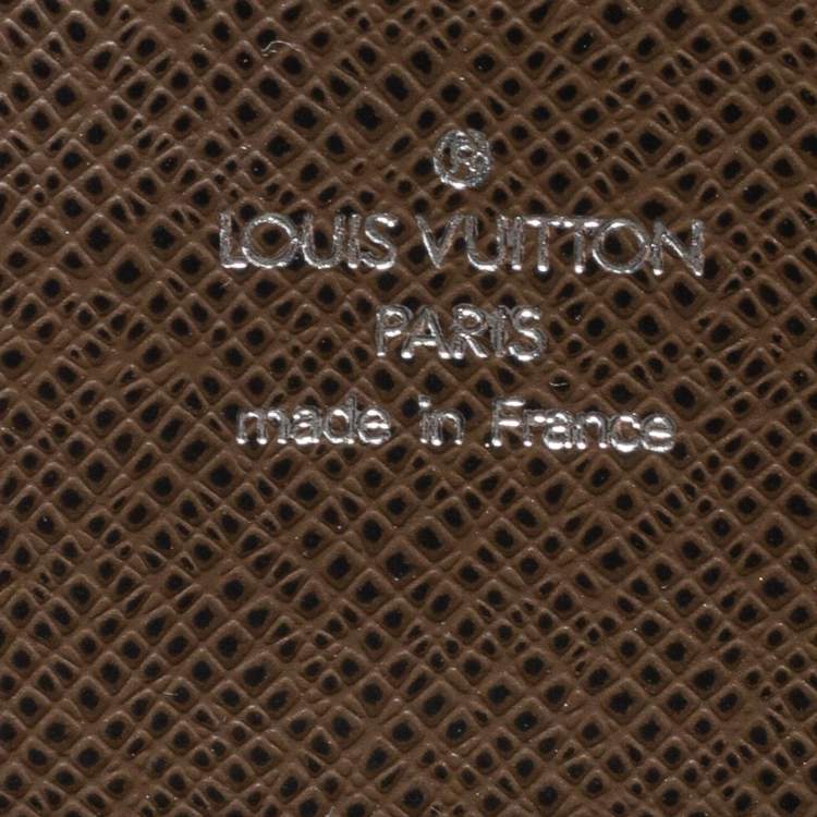 Pre Owned Louis Vuitton Brown Taiga Leather Lozan Briefcase
