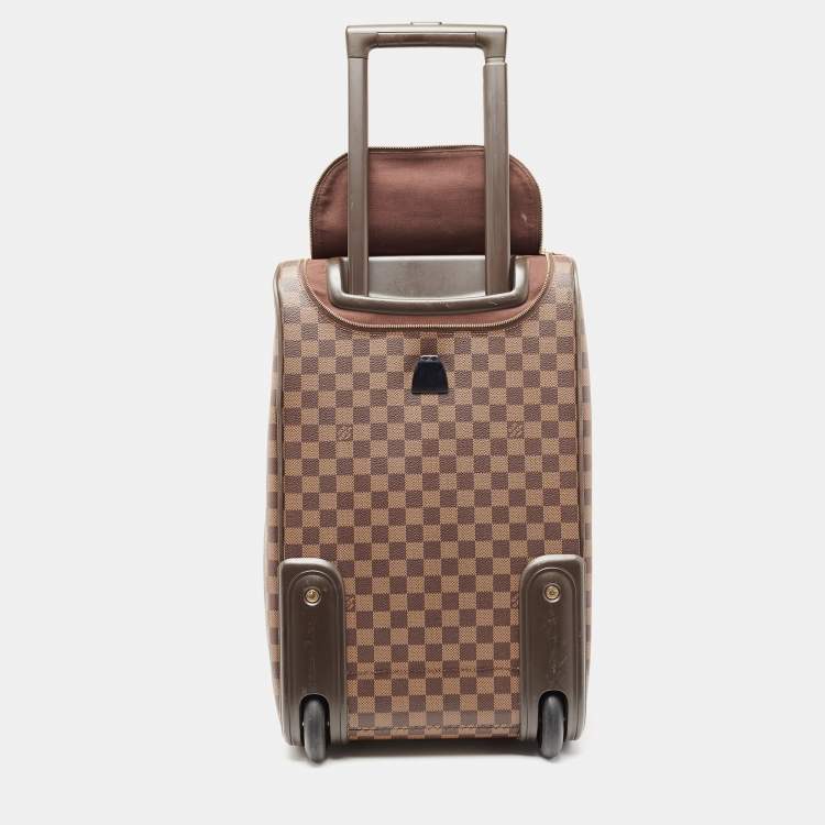 Pre Owned Louis Vuitton Damier Ebene Coated Canvas Eole Rolling Luggage 50 cm