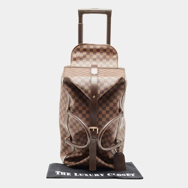 Pre Owned Louis Vuitton Damier Ebene Coated Canvas Eole Rolling Luggage 50 cm