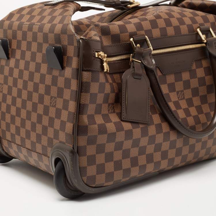 Pre Owned Louis Vuitton Damier Ebene Coated Canvas Eole Rolling Luggage 50 cm