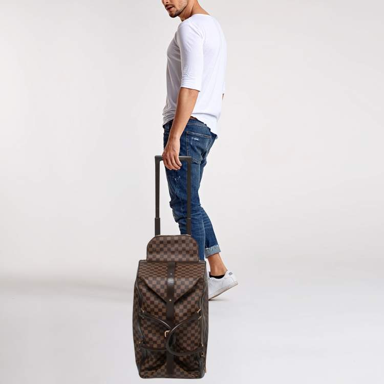 Pre Owned Louis Vuitton Damier Ebene Coated Canvas Eole Rolling Luggage 50 cm