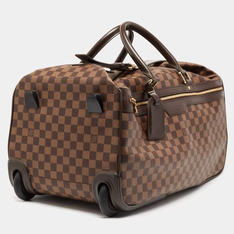 Pre Owned Louis Vuitton Damier Ebene Coated Canvas Eole Rolling Luggage 50 cm