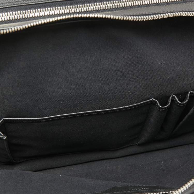 Pre Owned Louis Vuitton Black Leather Alexander Briefcase