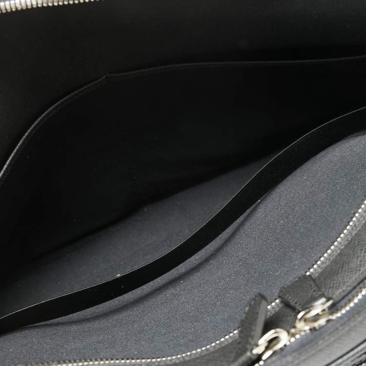 Pre Owned Louis Vuitton Black Leather Alexander Briefcase