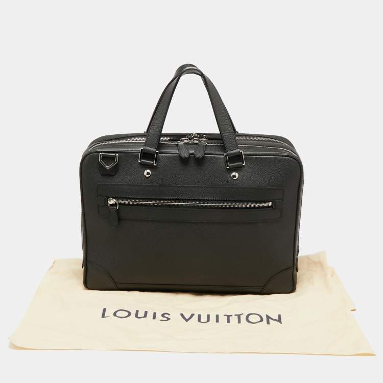 Pre Owned Louis Vuitton Black Leather Alexander Briefcase
