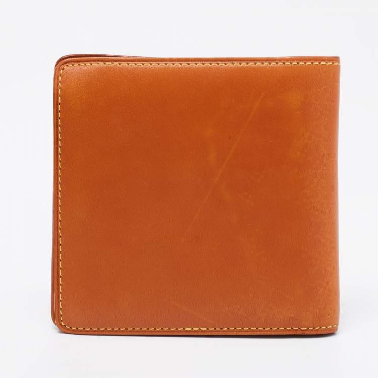 Pre Owned Louis Vuitton Orange Nomade Leather Marco Wallet