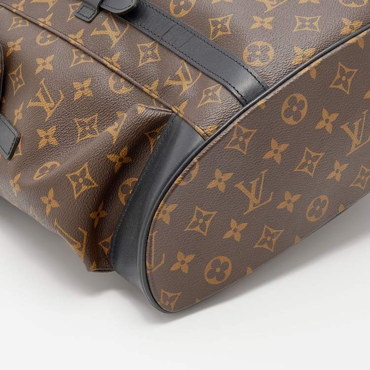 Pre Owned Louis Vuitton Monogram Macassar Canvas Christopher MM Backpack