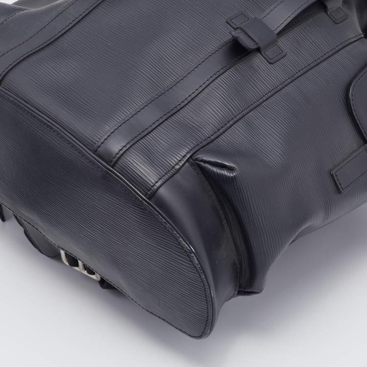 Pre Owned Louis Vuitton Black Epi Leather Christopher MM Backpack