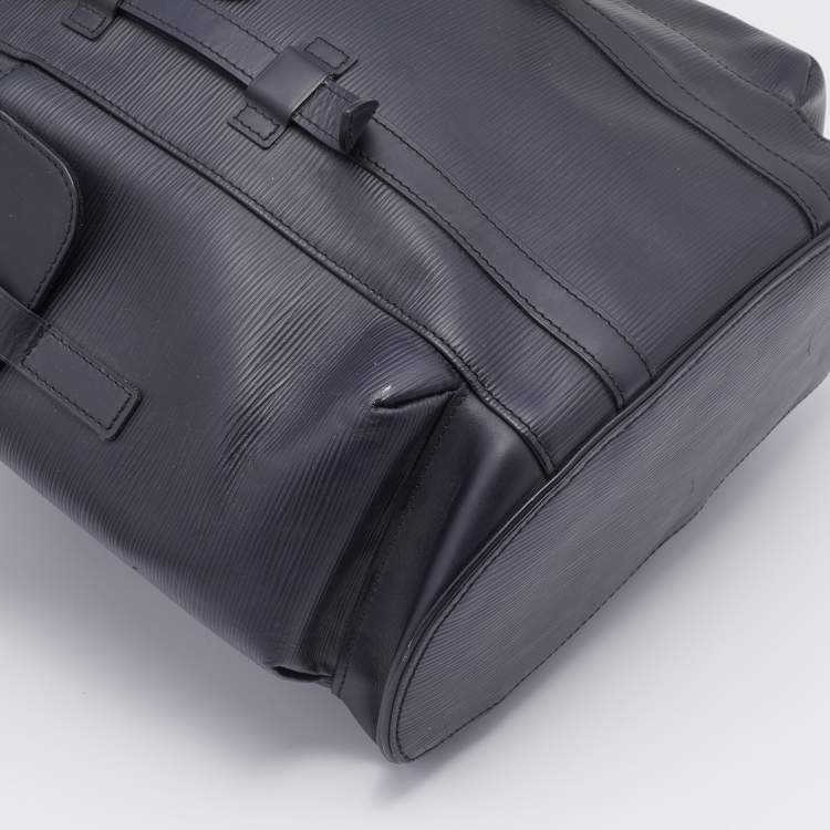 Pre Owned Louis Vuitton Black Epi Leather Christopher MM Backpack