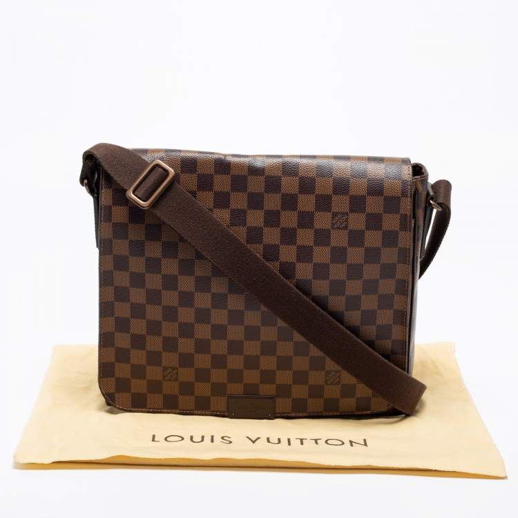 Pre Owned Louis Vuitton Damier Ebene Canvas District MM Bag