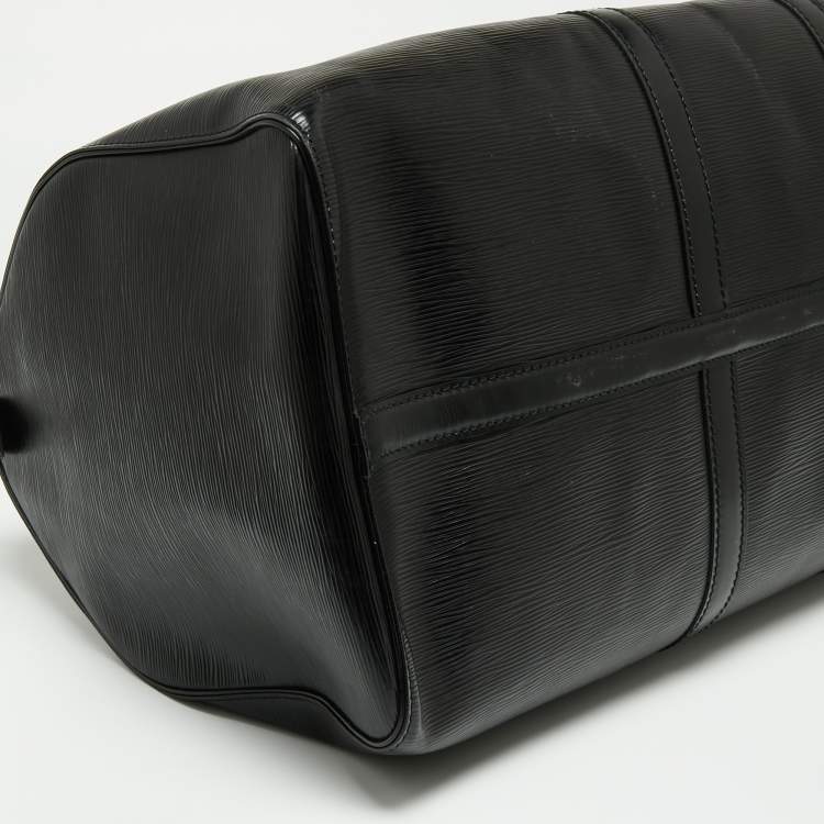 Pre Owned Louis Vuitton Black Epi Leather Keepall 55 Bag