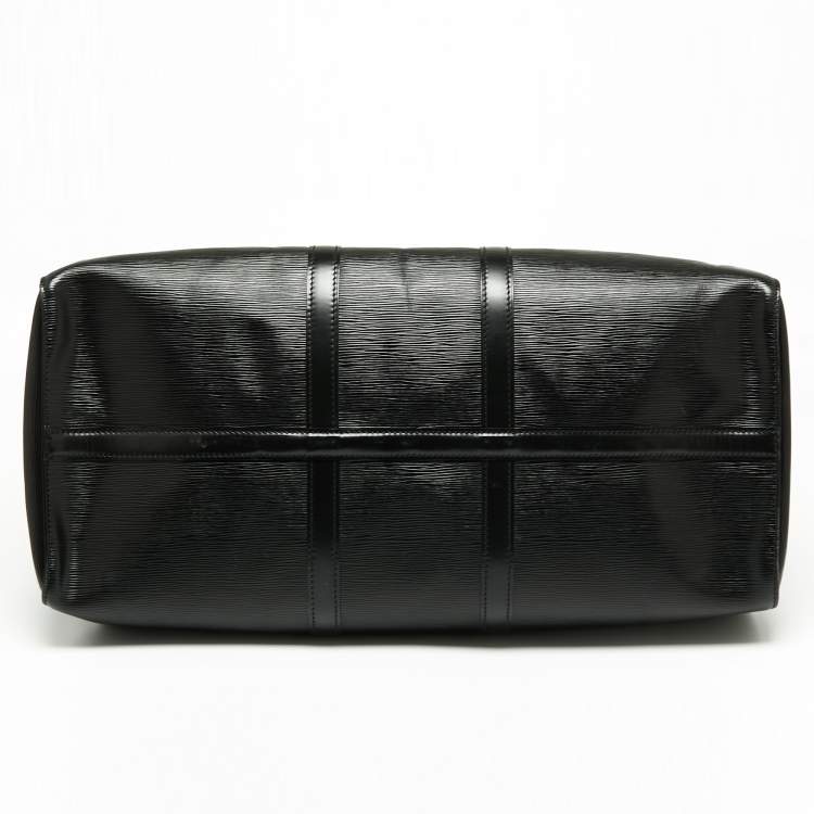 Pre Owned Louis Vuitton Black Epi Leather Keepall 55 Bag