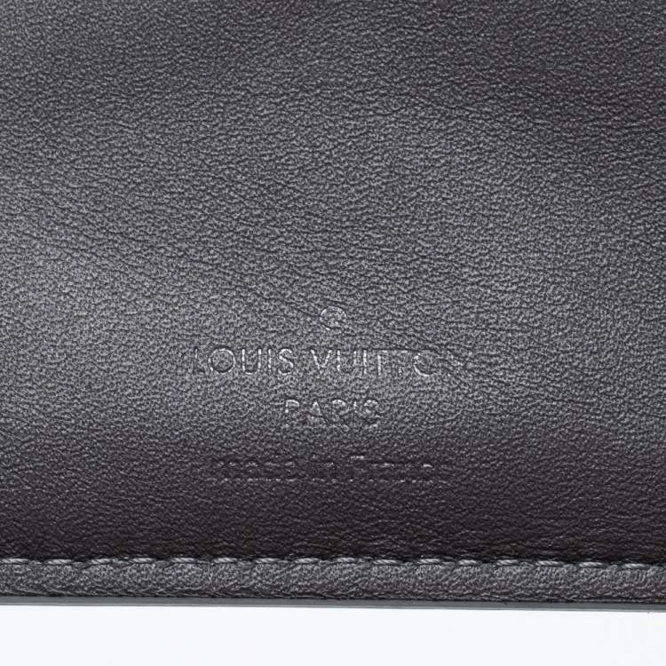 Pre Owned Louis Vuitton Dark Grey Leather Multiple Wallet