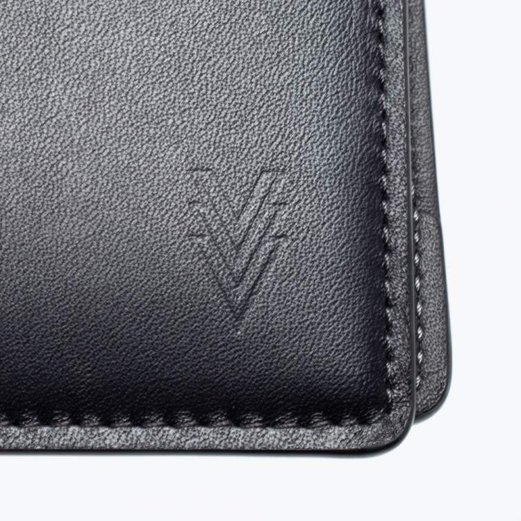 Pre Owned Louis Vuitton Dark Grey Leather Multiple Wallet
