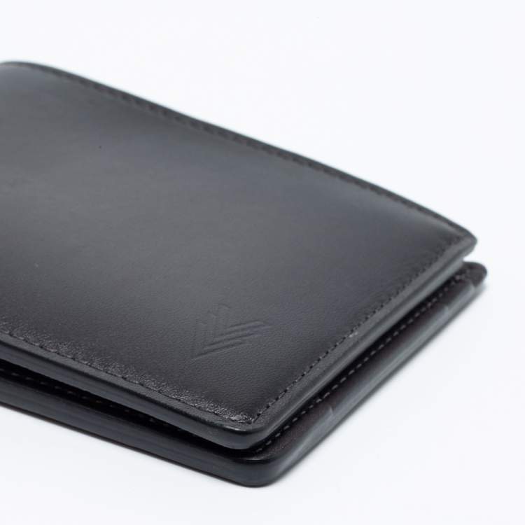 Pre Owned Louis Vuitton Dark Grey Leather Multiple Wallet